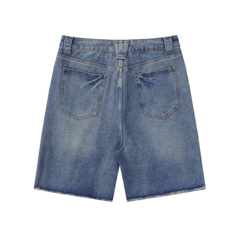 Men Shorts Ripped Denim Men's Summer Sports