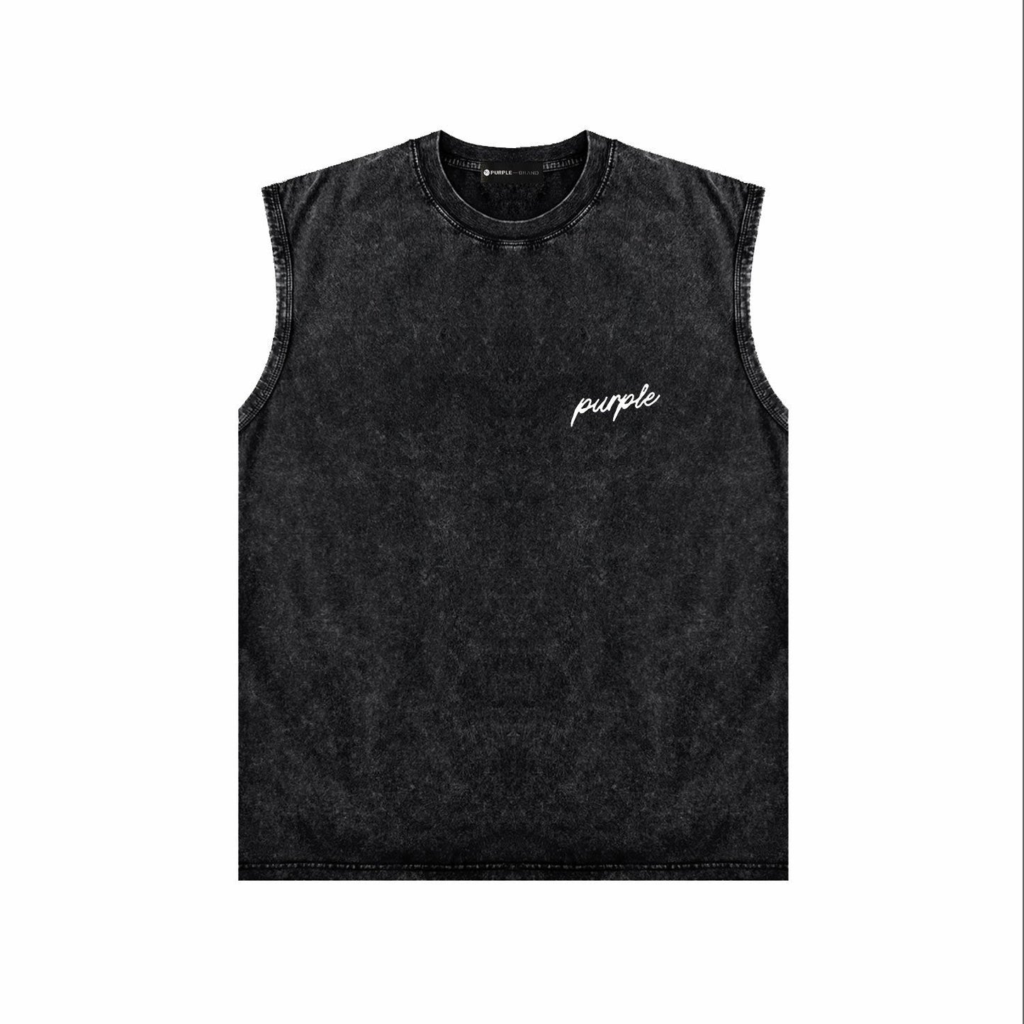 Purple Brand Distressed Tank T Shirts Distressed Sleeveless T-shirt Vest
