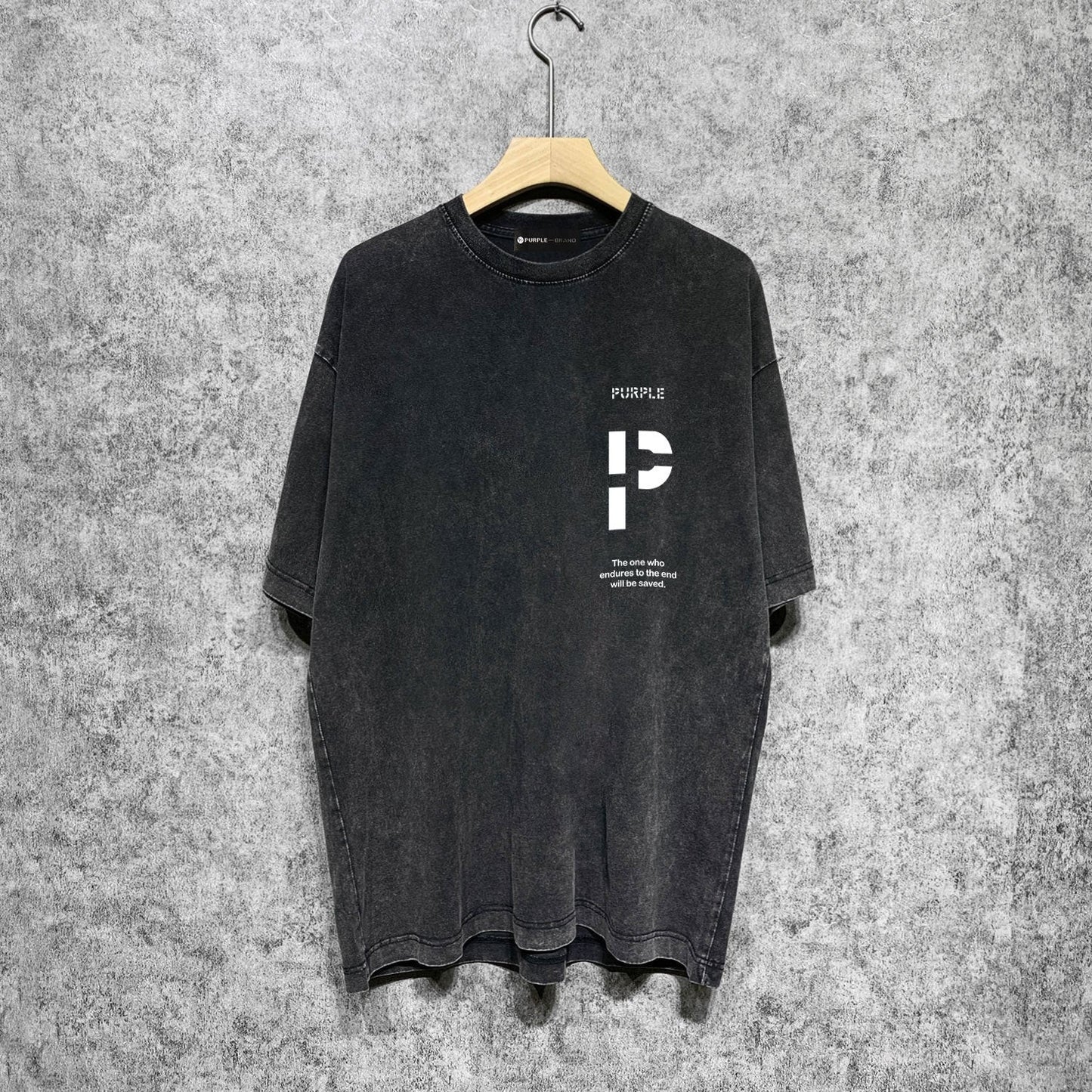 Purple Brand Distressed T Shirts Short Sleeve
