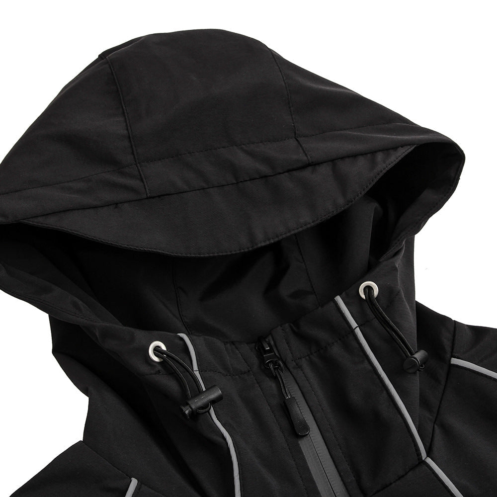Men Jacket Coat Shell Jacket Hooded Jacket Coat Spring and Autumn Outdoor Leisure