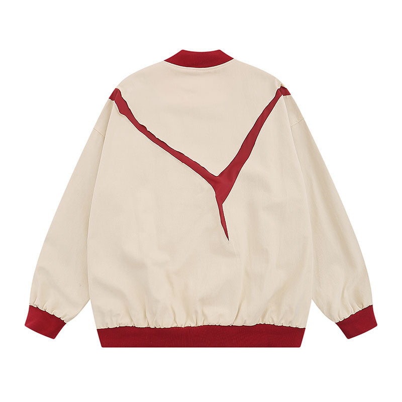 Women Jackets Embroidered Baseball Jacket Vibe Idle Style Vintage Zipper