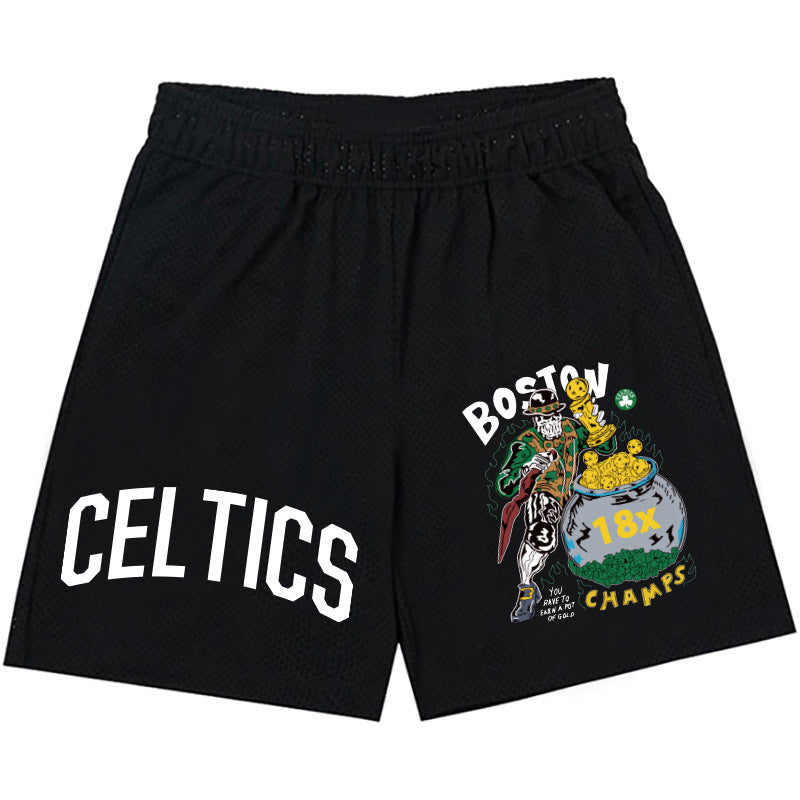 NBA Shorts Summer Basketball Shorts Men's NBA Celtic Loose