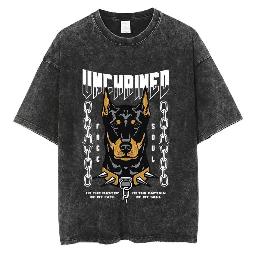 Rottweiler Doberman Retro Graphic Tee Men's Shirt