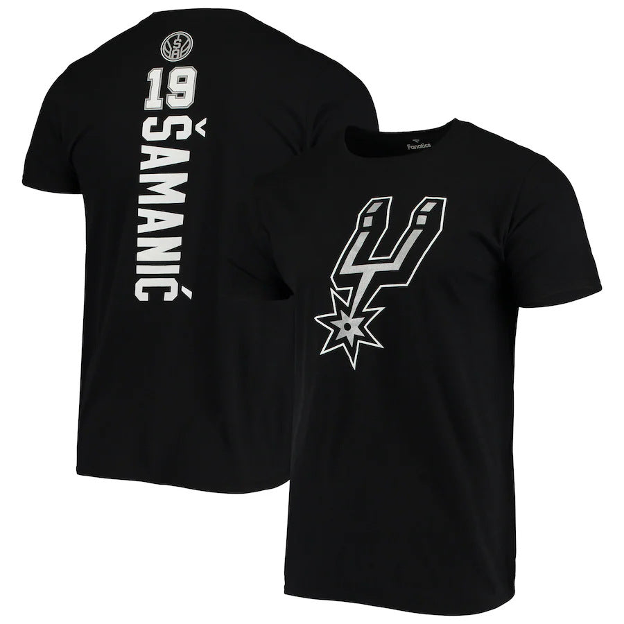 NBA T-Shirts Outdoor Sports T-Shirt Men's NBA Spurs Basketball Jacket Short Sleeve