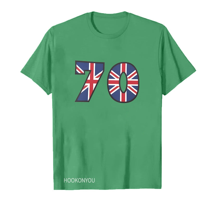 Inspired by Queen's Platinum Jubilee 2022 Elizabeth 70 Years T-shirt Printed round Neck Short Sleeve