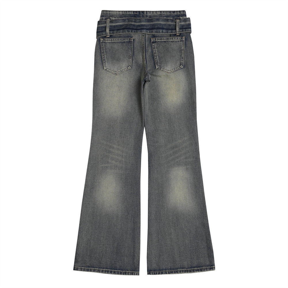 Women Pants Flared Jeans Women's Casual Loose Wide-Leg Pants