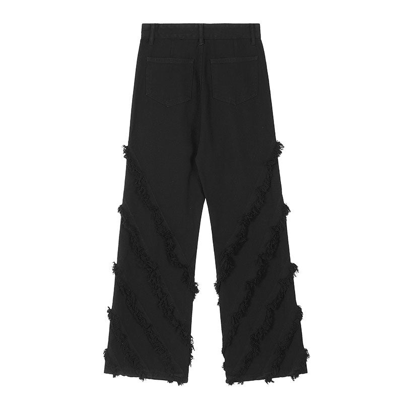 Men Jeans Straight Jeans Men's and Women's Hip Hop Loose Wide Leg Pants Trousers