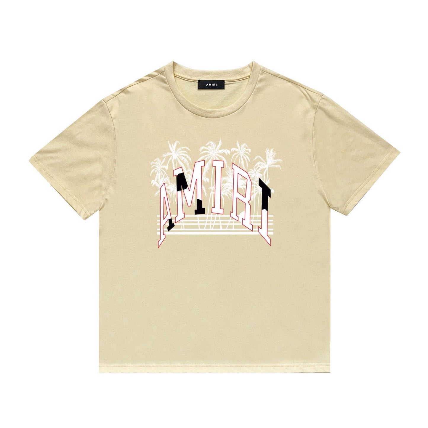 Amiri T Shirt Printed Casual Hip Hop round Neck Short Sleeve T-shirt