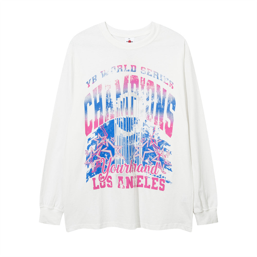 Men Long Sleeve T-Shirt Personalized Printed Hip Hop