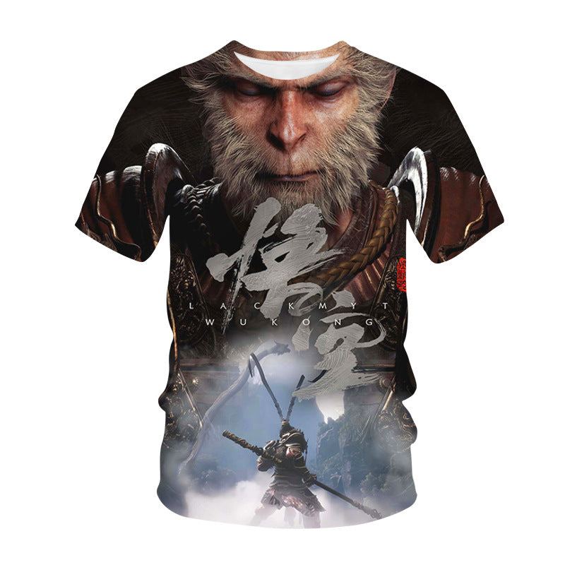 Hot Sale Role Playing Games Black Myth Wukong 3d Print T-shirt