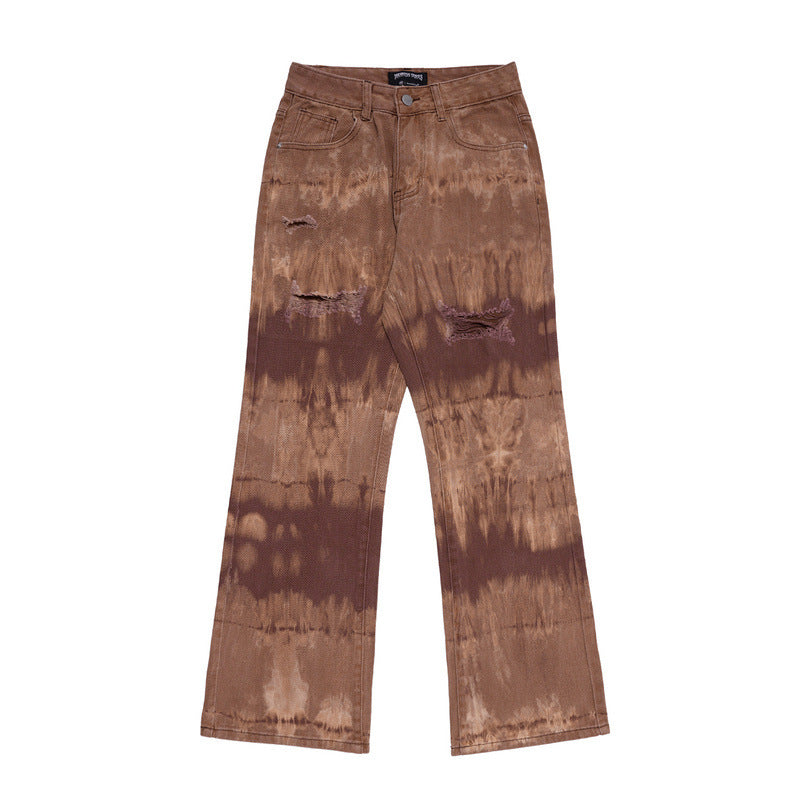 Men Jeans Old School Loose Wide Leg High Street Straight Jeans