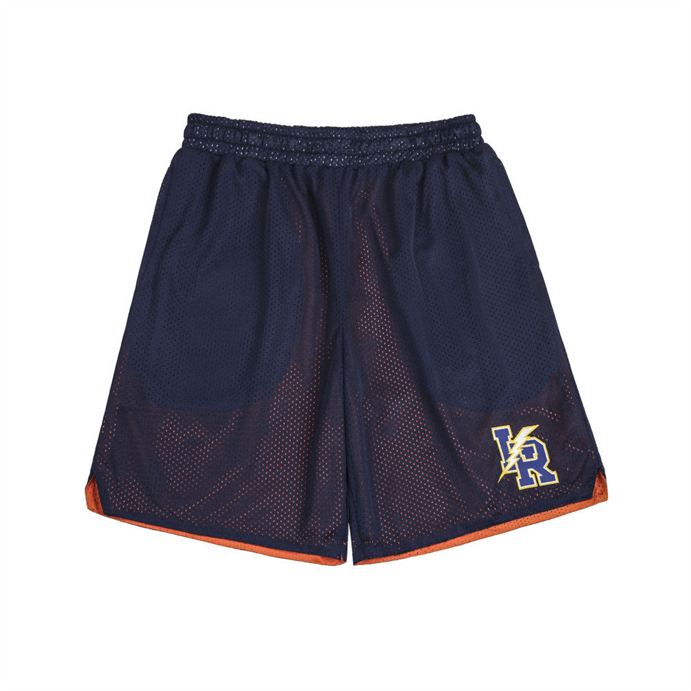 Men Shorts Double-Sided Wear Sports Loose Quick-Drying Breathable Mesh
