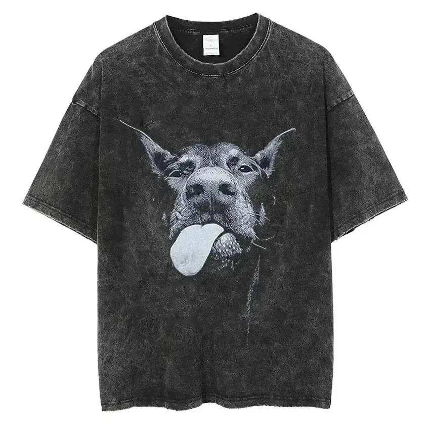 Rottweiler Doberman Retro Graphic Men's Tee Shirt Vintage