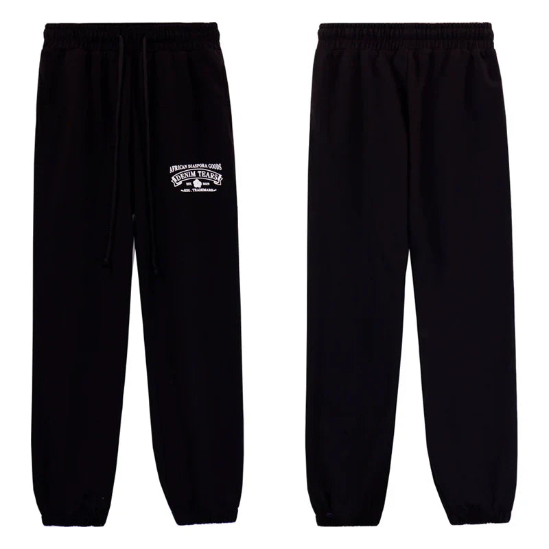 Denim Tears Outfit:Hoodie/Sweatpants (Separate Purchase Options) Casual Hooded Sweatshirt Sweatpants