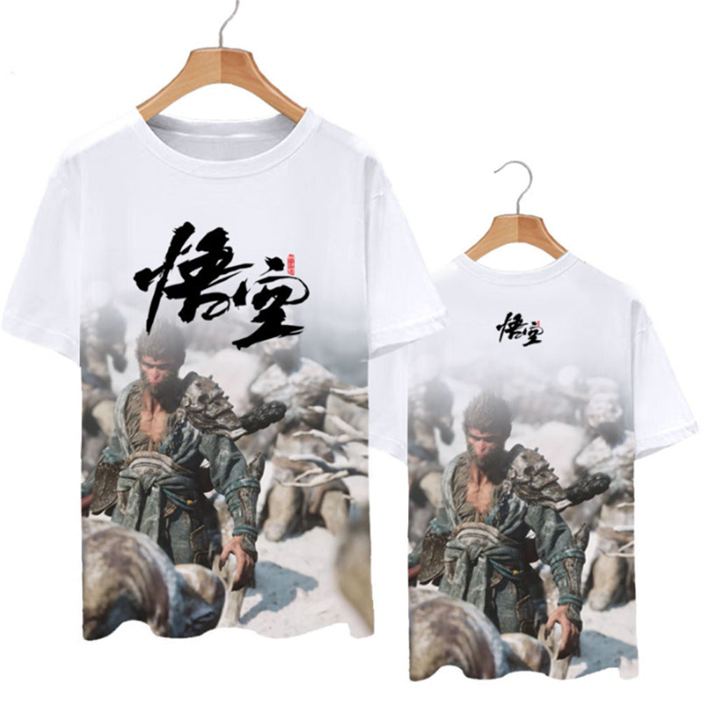 Hot Sale Role Playing Games Black Myth Wukong 3D Print T-Shirt