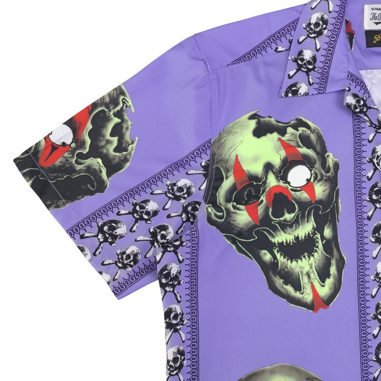 GUILTYPARTIES TIGER Shirts STUDIO Tattooed Skull, Short Sleeve Shirt