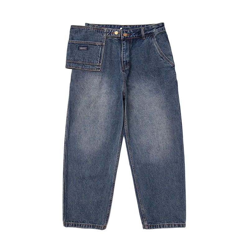 Men Jeans Amekaji Cargo Jeans Vintage Denim Pants Men