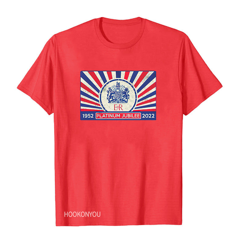 Inspired by Queen's Platinum Jubilee 2022 Elizabeth 70 Years T-shirt Short Sleeve T-shirt
