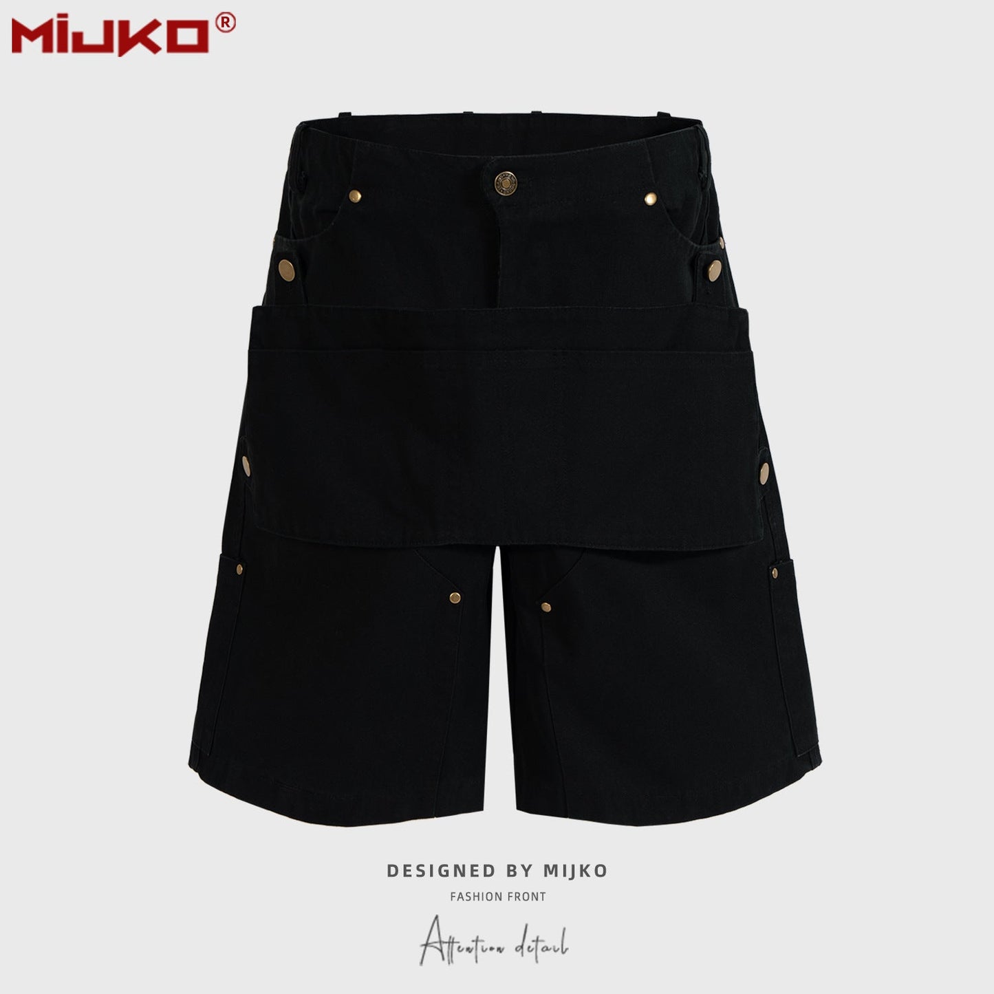 MIJKO Mens Shorts Detachable Shorts