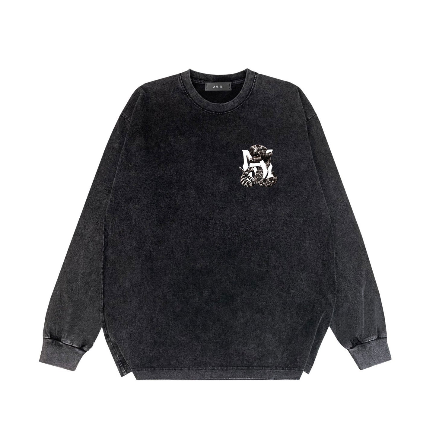 Amiri Long-Sleeve Shirt Python Pattern Vintage Long Sleeve T-shirt