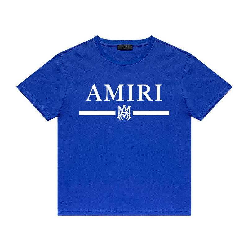 Amiri T Shirt Printed Casual Hip Hop round Neck Short Sleeve T-shirt