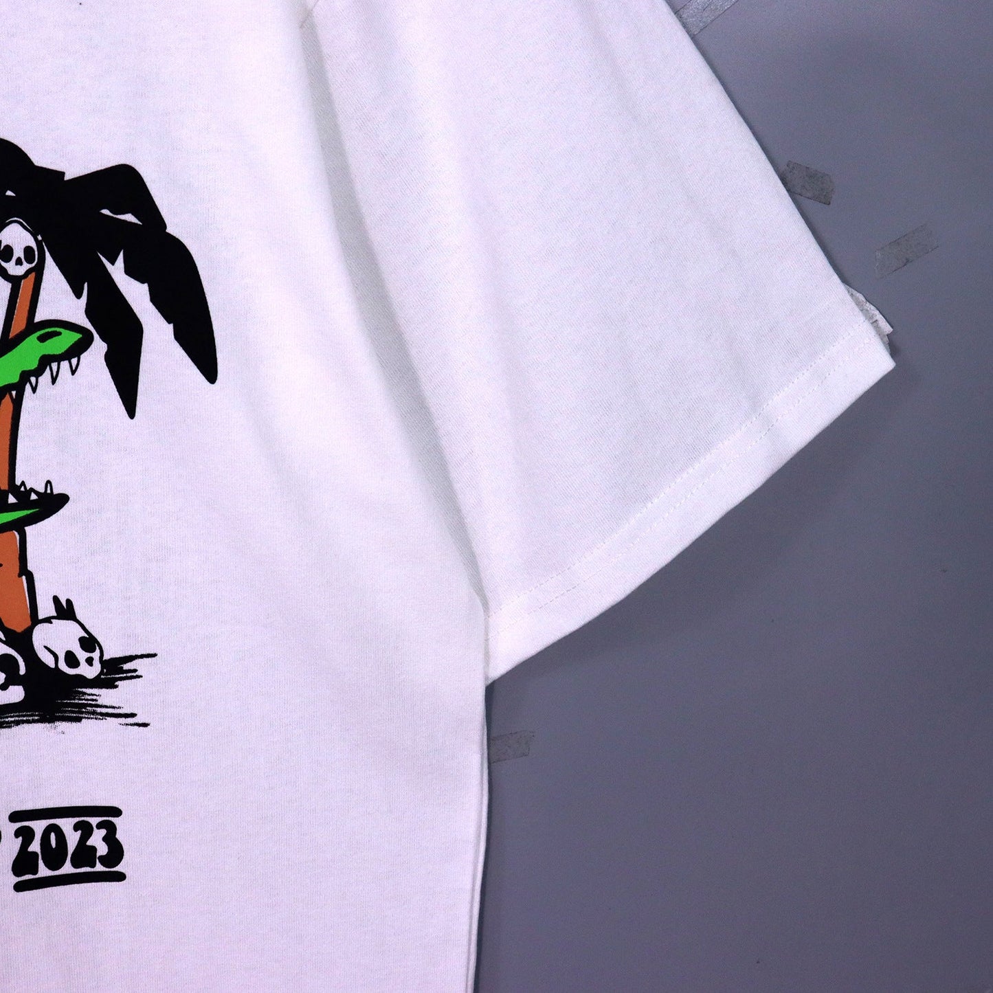 Palm Angle T Shirts Crocodile Skull Pattern