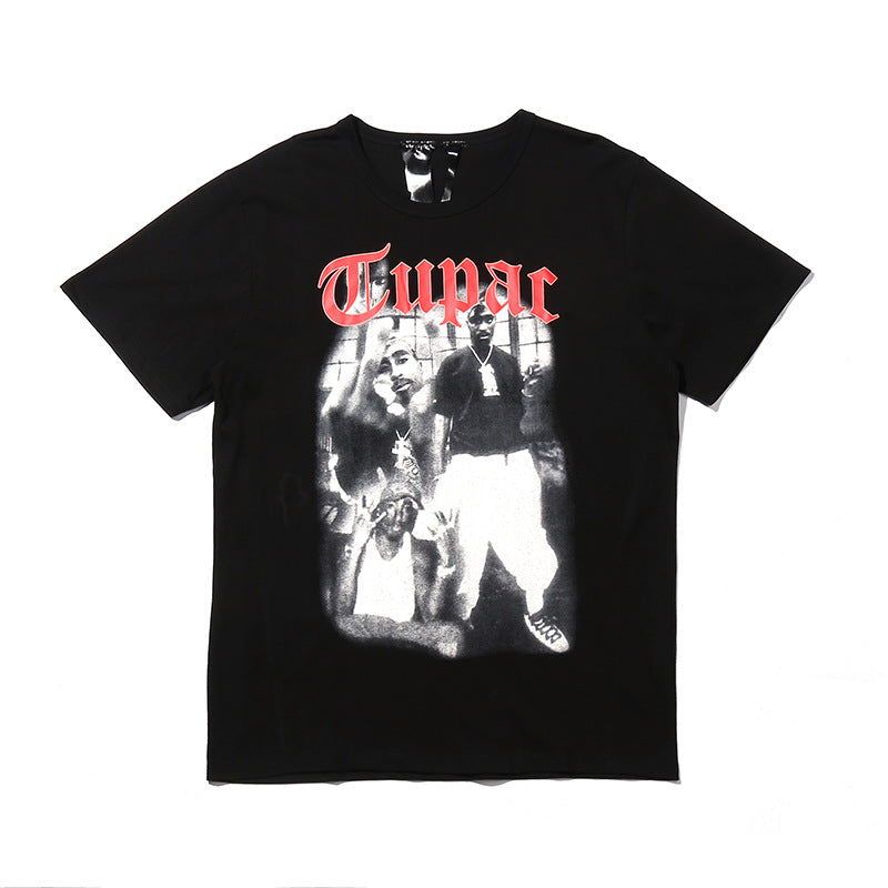 Vlone T Shirts V Printed Short Sleeve T-shirt Men and Women Loose High Street Half Sleeve