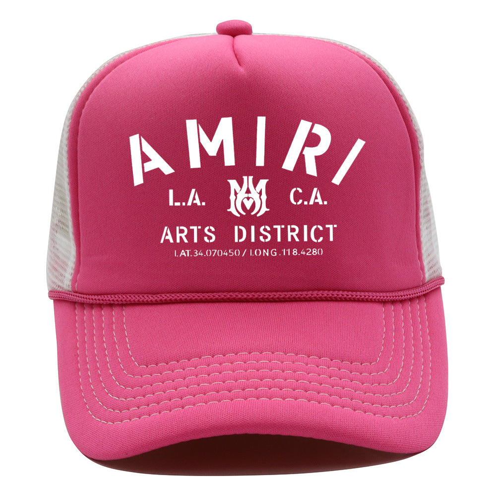 Amiri Hat Alphabet Print Shade Baseball Cap Outdoor Cap
