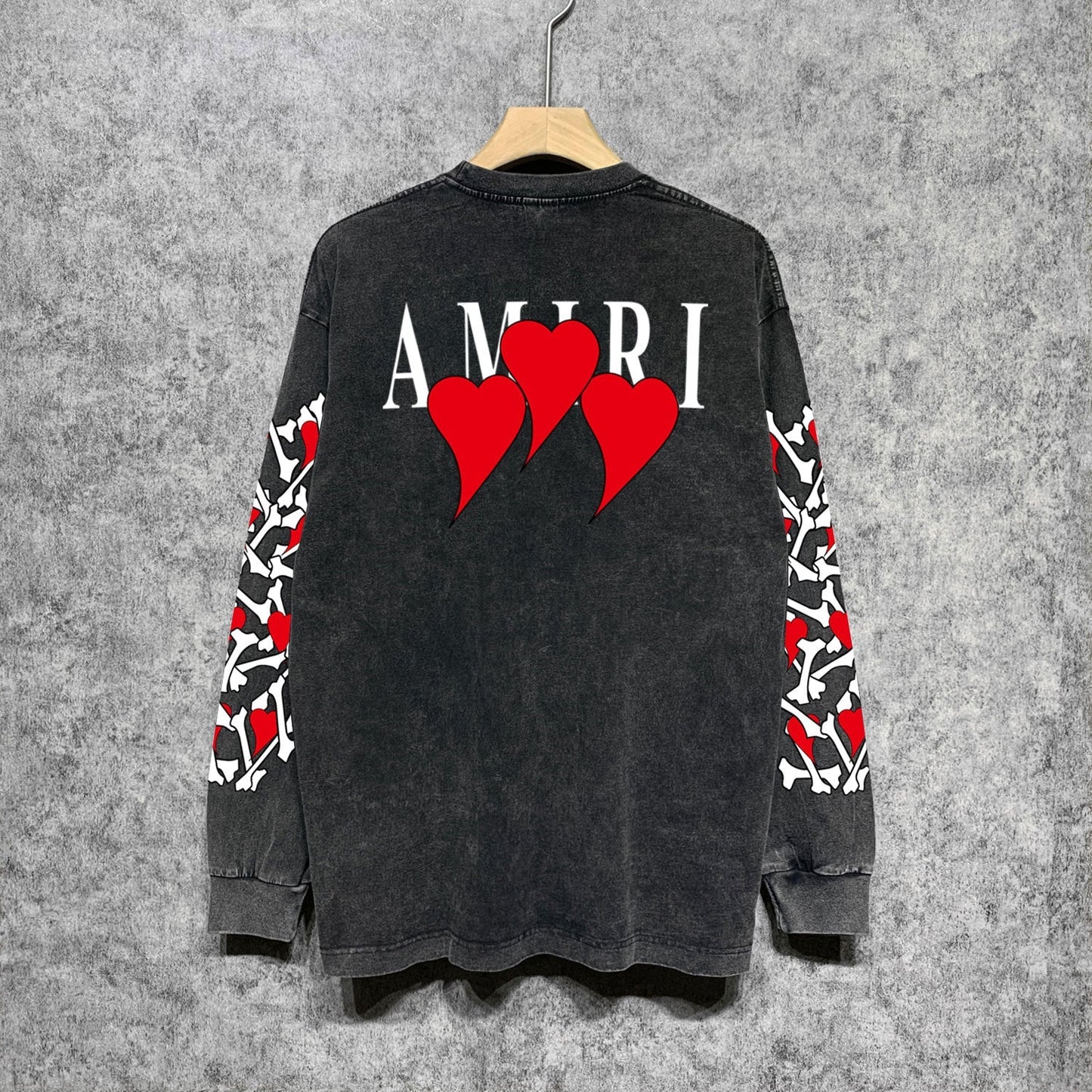 Amiri Long-Sleeve Shirt Vintage Distressed Long Sleeve T-shirt