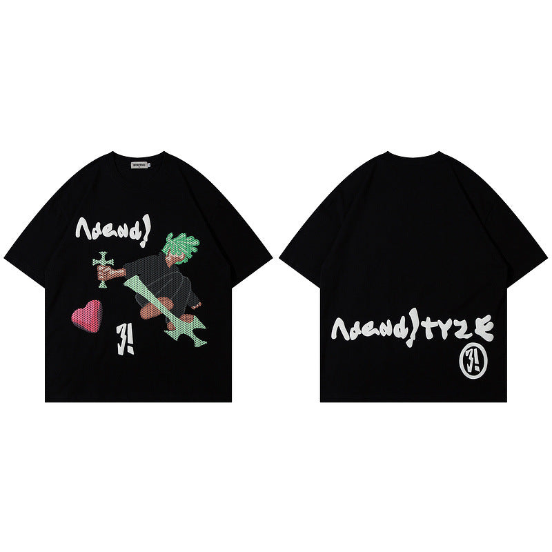 Men's T-Shirt Printed T-shirt Men's and Women's Short Sleeve