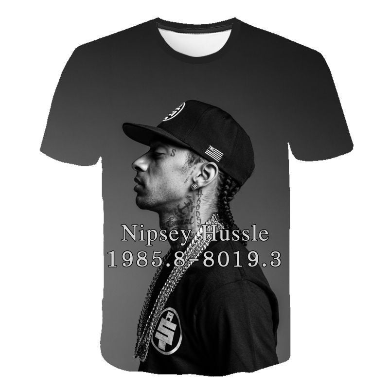 Nipsey Hussle T Shirts 3D Digital Printing Words