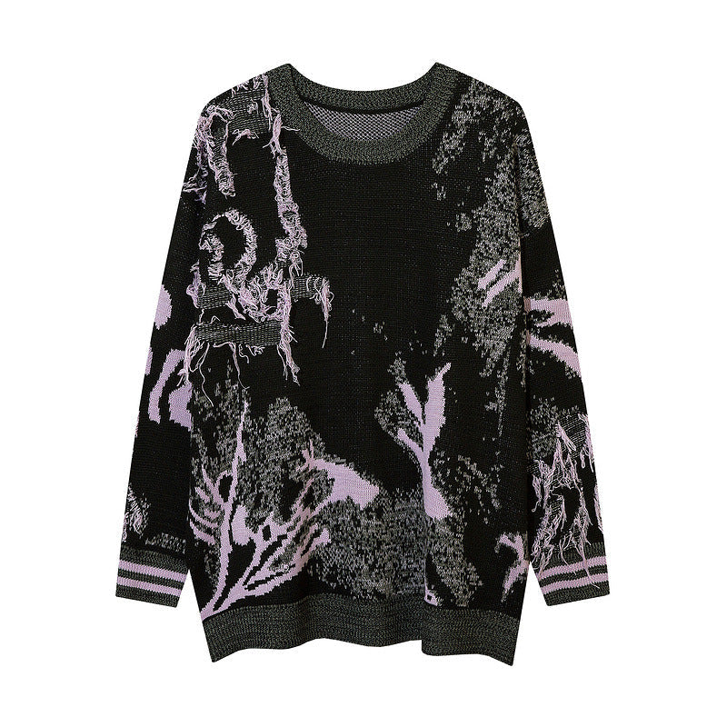 Women Sweater Irregular Sweater Loose Sweater