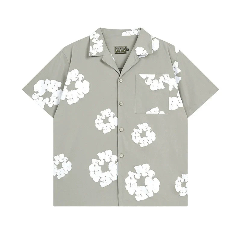 Denim Tears Outfit:T Shirt/Shorts (Separate Purchase Options) Shirt Loose Shorts Men and Women Casual Suit