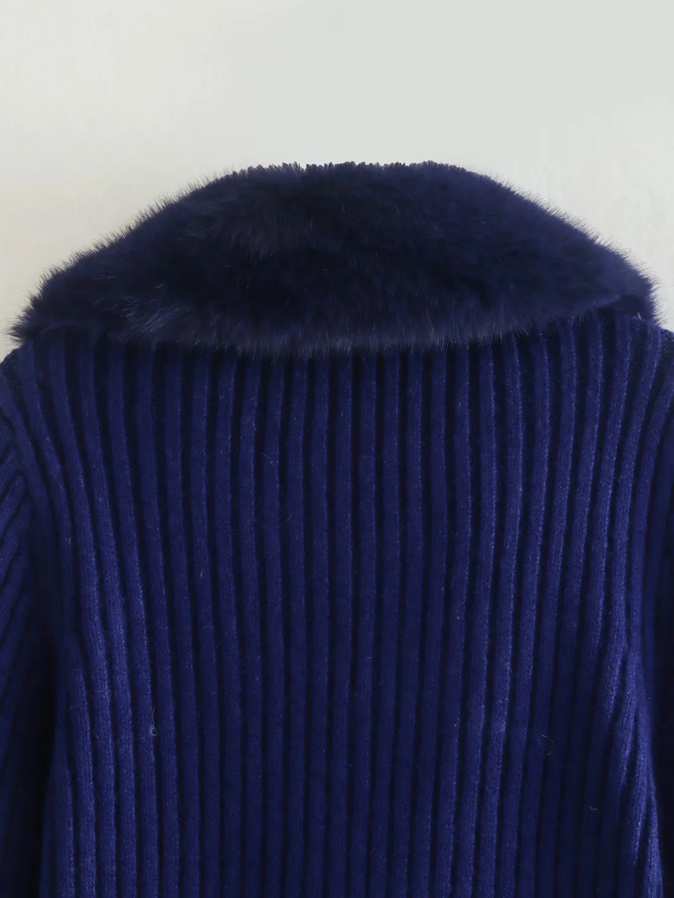 Women Sweater Knit Wear Wool Lapel Cross Short Knitted Jacket
