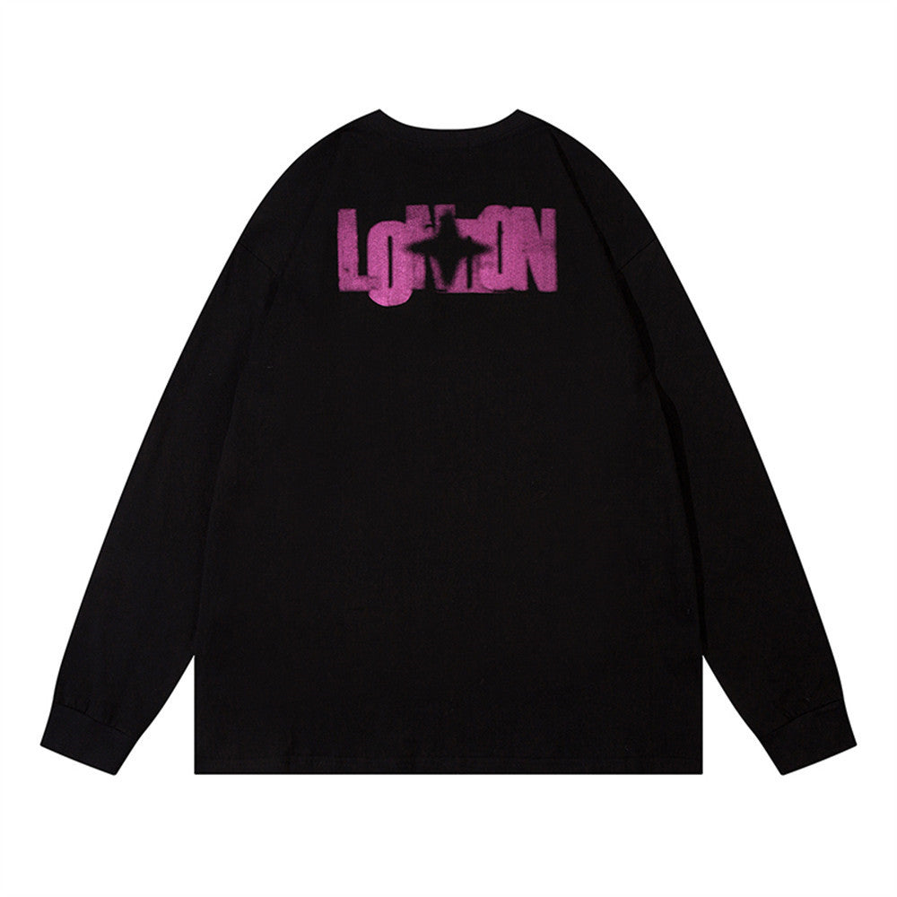 Men Long Sleeve T-Shirt Personalized Printed Cotton