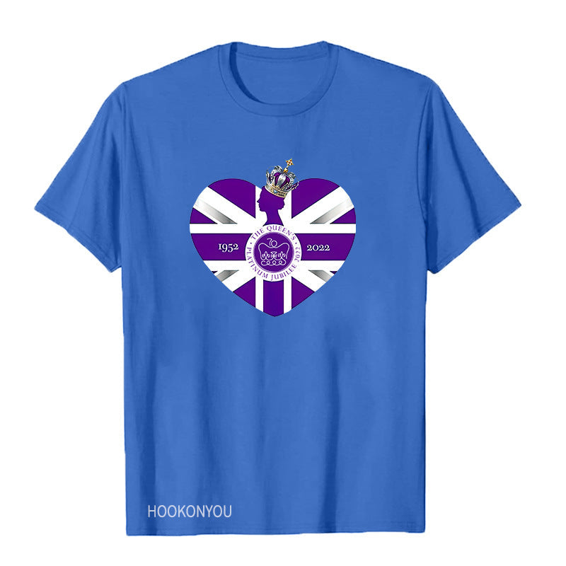 Inspired by Queen's Platinum Jubilee 2022 Elizabeth 70 Years T-shirt Graphic Print Crew Neck Short Sleeve