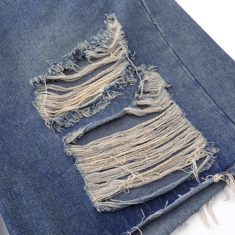 Men Shorts Ripped Denim Men's Summer Sports