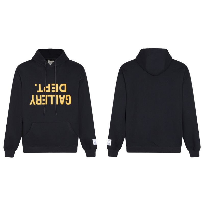 Gallery Dept Hoodie Inverted Alphabet Slogan Printed Hooded Sweater