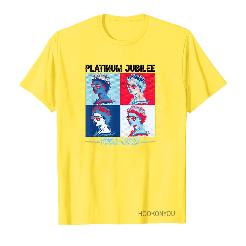 Inspired by Queen's Platinum Jubilee 2022 Elizabeth 70 Years T-shirt Short Sleeve T-shirt