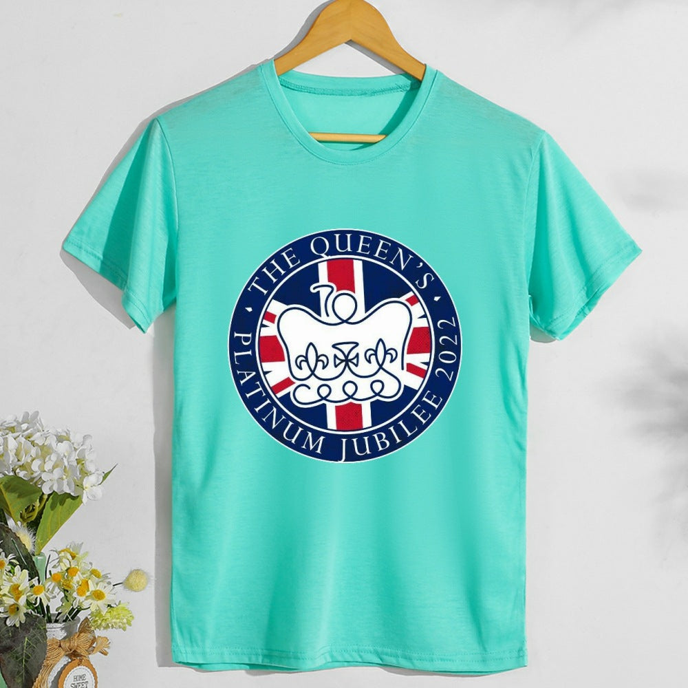 Inspired by Queen's Platinum Jubilee 2022 Elizabeth 70 Years T-shirt Summer Short Sleeve T-shirt