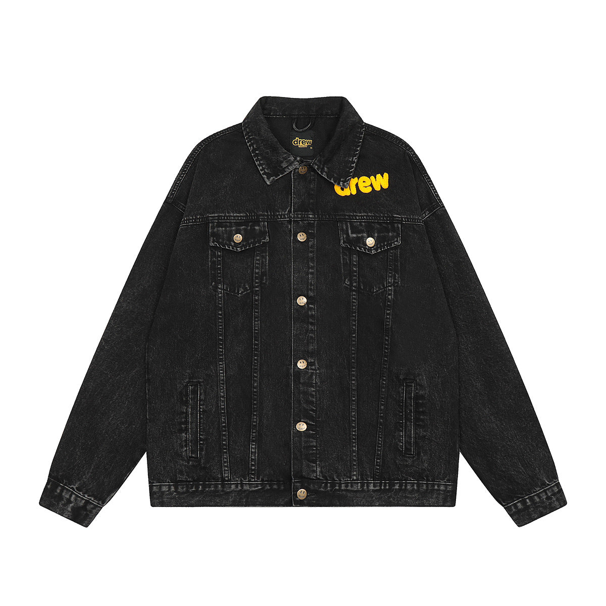Unisex Denim Jacket Drew Casual Loose Embroidered Jacket