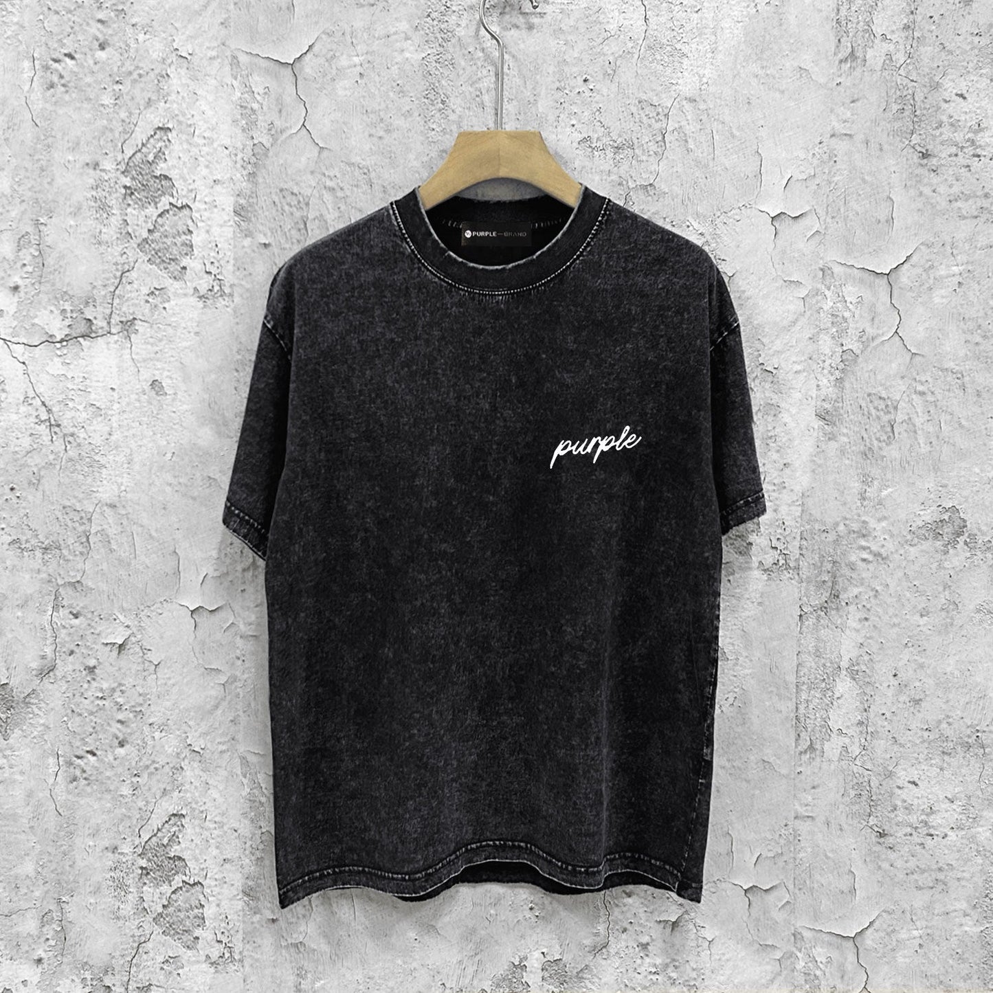 Purple Brand Distressed T Shirts Short Sleeve
