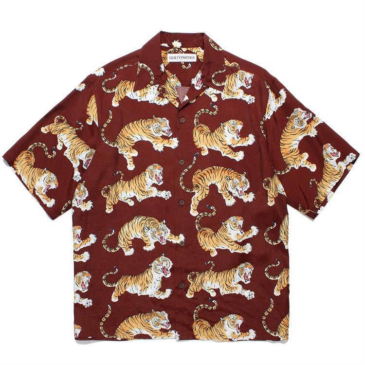 GUILTYPARTIES TIGER Shirts 24ss TIM LEHI Short Sleeve Shirt