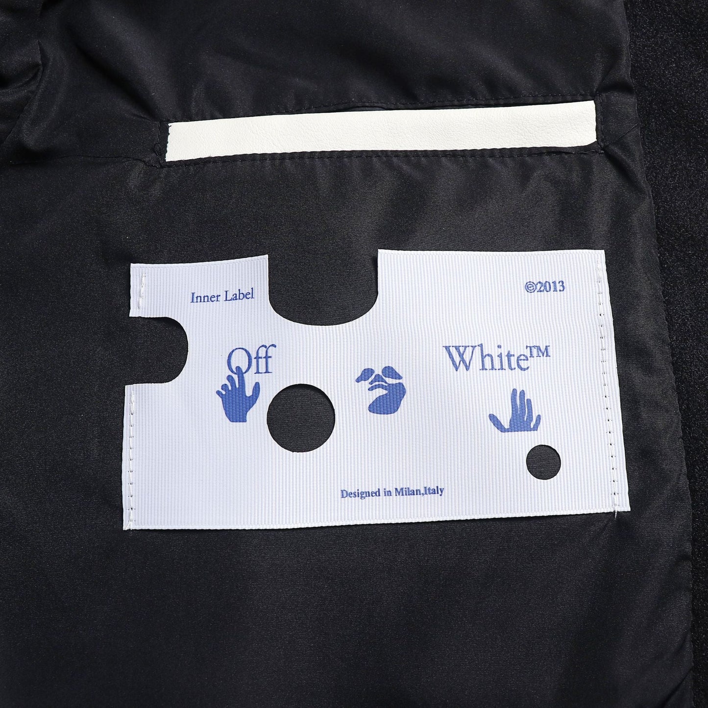 Ow Jacket Yellow Embroidery Cotton-Padded Jacket for Men and Women
