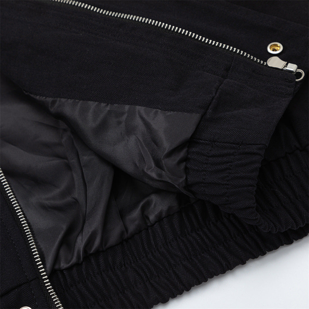 Men Jacket Coat Turn-down Collar Coat Men's Autumn Loose Pilot Jacket Baseball Uniform