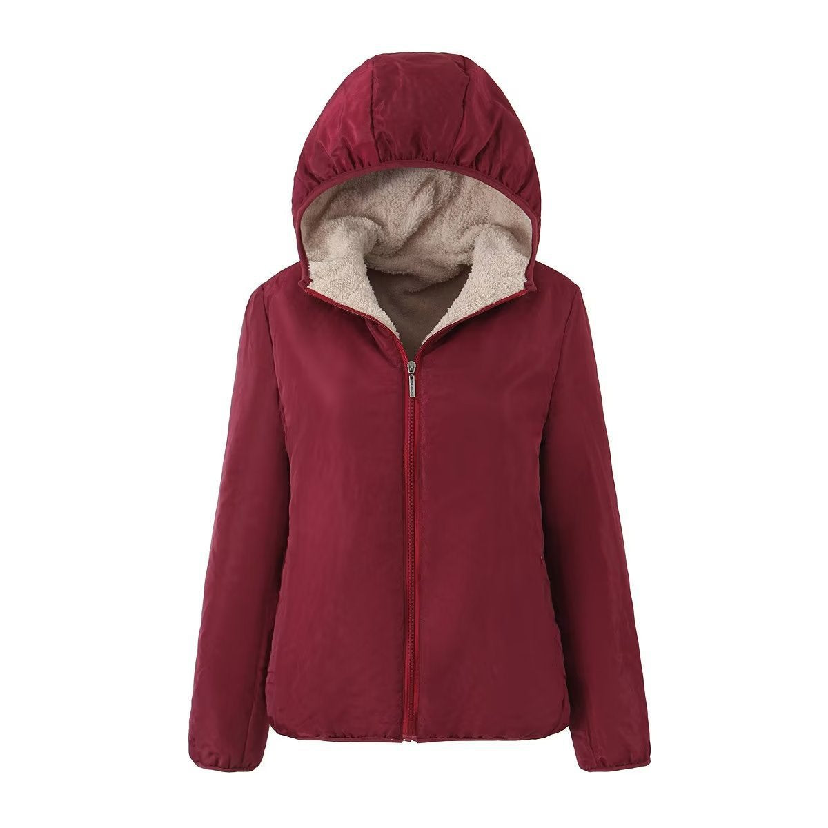 Women Cotton Coat Fleece Hooded Jacket Warm Leisure Fashion