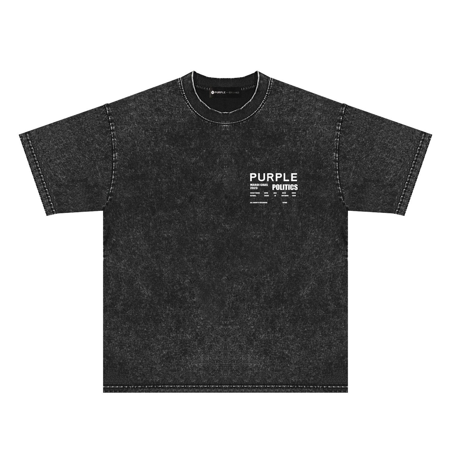 Purple Brand Distressed T Shirts Short Sleeve