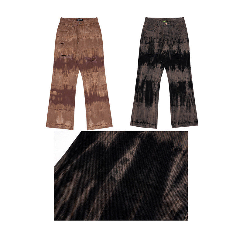 Men Jeans Old School Loose Wide Leg High Street Straight Jeans
