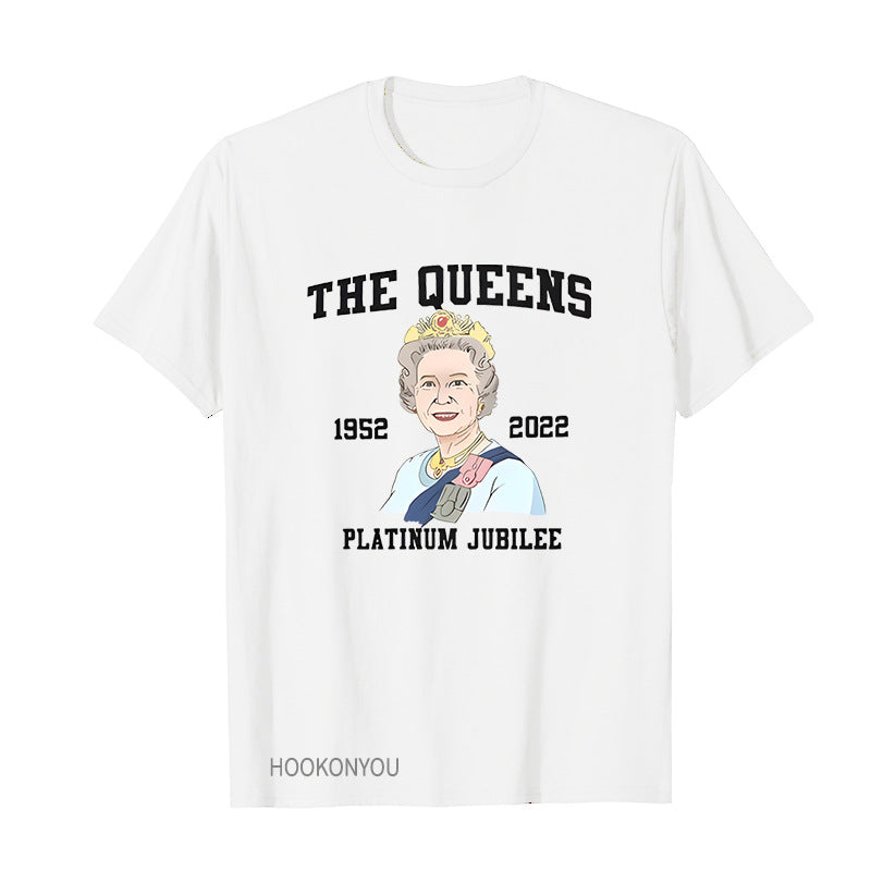 Inspired by Queen's Platinum Jubilee 2022 Elizabeth 70 Years T-shirt Graphic Print Crew Neck Short Sleeve