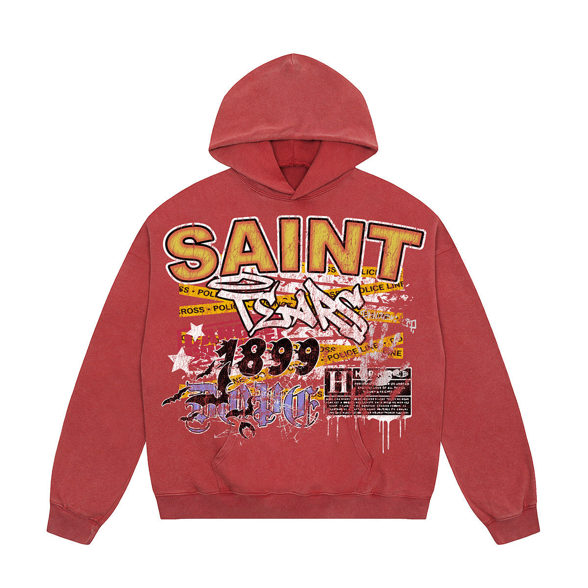 Unisex Hoodies Saint Michael Old Loose Hoodie